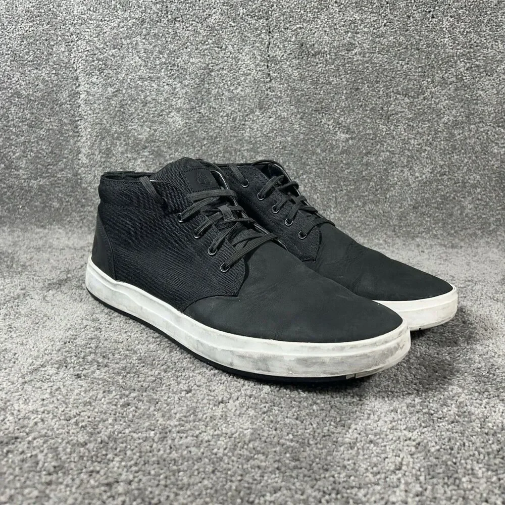 Timberland Davis Square Mens Size 13 Black Nubuck Chukka Shoes Used